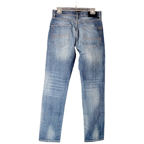 Men's-Levi's Denizen 208 Regular Taper Fit Jeans SIZE 29X32- BLUE-Slight Stretch - Picture 4 of 14